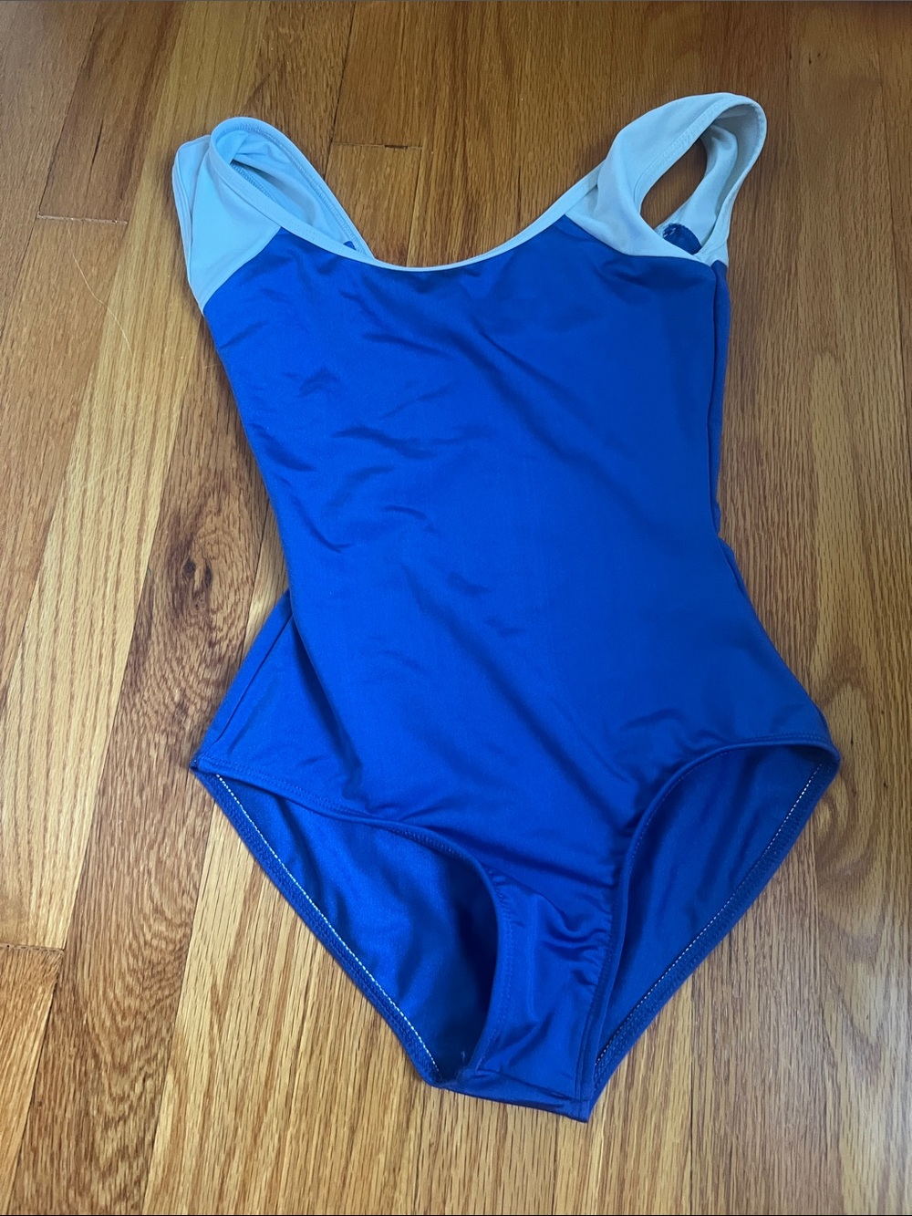 P ballet leotard blue cap sleeves